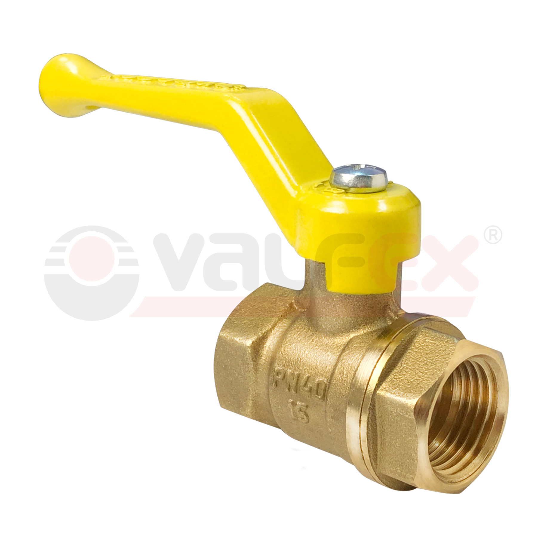 Кран шаровый латунныйVALFEX  11б27п газ ВР/ВР Ду 50 (2") Ру 25 рычаг 